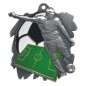 Duży medal piłkarski tłoczony z kolorową emalią z wklejką i szarfą piłka nożna Duży medal piłkarski tłoczony z kolorową emalią z wklejką i szarfą piłka nożna