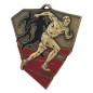 Duży medal biegowy tłoczony z kolorową emalią z wklejką i szarfą lekkoatletyka biegi Duży medal biegowy tłoczony z kolorową emalią z wklejką i szarfą lekkoatletyka biegi