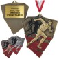 Duży medal biegowy tłoczony z kolorową emalią z wklejką i szarfą lekkoatletyka biegi Duży medal biegowy tłoczony z kolorową emalią z wklejką i szarfą lekkoatletyka biegi