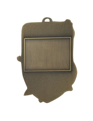 Duży Medal Wędkarski Tłoczony ze Szczupakiem i Emalią | z Grawerem i Szarfą