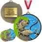 Duży medal wędkarski tłoczony z kolorową emalią z grawerką i szarfą wędkarstwo spławikowe i gruntowe Duży medal wędkarski tłoczony z kolorową emalią z grawerką i szarfą wędkarstwo spławikowe i gruntowe