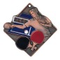 Medal do tenisa stołowego tłoczony z kolorową emalią z tabliczką i szarfą ping-pong tenis Medal do tenisa stołowego tłoczony z kolorową emalią z tabliczką i szarfą ping-pong tenis