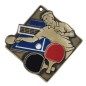 Medal do tenisa stołowego tłoczony z kolorową emalią z tabliczką i szarfą ping-pong tenis Medal do tenisa stołowego tłoczony z kolorową emalią z tabliczką i szarfą ping-pong tenis