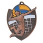 Okazały medal siatkarski tłoczony z kolorową emalią z wklejką i szarfą siatkówka halowa i plażowa