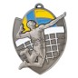 Okazały medal siatkarski tłoczony z kolorową emalią z wklejką i szarfą siatkówka halowa i plażowa