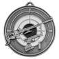 Duży medal strzelecki tłoczony z tarczą i emalią z wklejką i szarfą strzelectwo sportowe pistolet i karabin