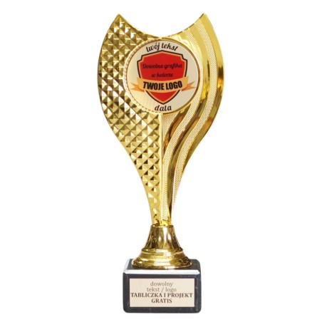 Tęczowa statuetka 21-23 cm – z nadrukiem i projektem