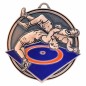 Masywny medal zapaśniczy tłoczony z kolorową emalią z wklejką i szarfą zapasy Masywny medal zapaśniczy tłoczony z kolorową emalią z wklejką i szarfą zapasy