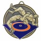 Masywny medal zapaśniczy tłoczony z kolorową emalią z wklejką i szarfą zapasy Masywny medal zapaśniczy tłoczony z kolorową emalią z wklejką i szarfą zapasy