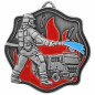 Okazały medal strażacki tłoczony z emalią z grawerką i szarfą straż pożarna OSP PSP