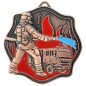 Okazały medal strażacki tłoczony z emalią z grawerką i szarfą straż pożarna OSP PSP