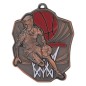 Masywny medal koszykarski tłoczony z kolorową emalią z wklejką i szarfą koszykówka Masywny medal koszykarski tłoczony z kolorową emalią z wklejką i szarfą koszykówka