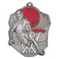 Masywny medal koszykarski tłoczony z kolorową emalią z wklejką i szarfą koszykówka Masywny medal koszykarski tłoczony z kolorową emalią z wklejką i szarfą koszykówka