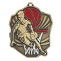 Masywny medal koszykarski tłoczony z kolorową emalią z wklejką i szarfą koszykówka Masywny medal koszykarski tłoczony z kolorową emalią z wklejką i szarfą koszykówka