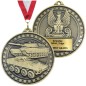 Wojskowe odznaczenie pamiątkowe – duży medal tłoczony Wojska Lądowe czołg i rosomak z tabliczką i szarfą