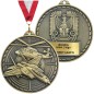 Lotnicze odznaczenie pamiątkowe – duży medal tłoczony Siły Powietrzne myśliwiec i śmigłowiec z grawerką i szarfą