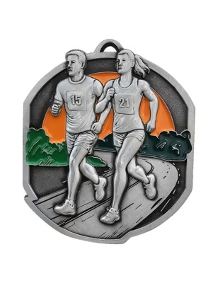 Medal na Bieg Uliczny i Maraton – Ciężki Odlew z Emalią i Szarfą