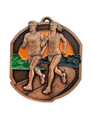 Medal na Bieg Uliczny i Maraton – Ciężki Odlew z Emalią i Szarfą