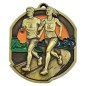Duży medal tłoczony z emalią na maraton i biegi przełajowe z grawerem oraz szarfą Duży medal tłoczony z emalią na maraton i biegi przełajowe z grawerem oraz szarfą