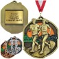 Duży medal tłoczony z emalią na maraton i biegi przełajowe z grawerem oraz szarfą Duży medal tłoczony z emalią na maraton i biegi przełajowe z grawerem oraz szarfą