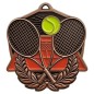 Duży medal tłoczony z emalią Tenis ziemny z grawerem oraz szarfą