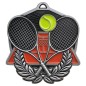 Duży medal tłoczony z emalią Tenis ziemny z grawerem oraz szarfą