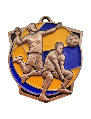 Medal Siatkarski Tłoczony Obrona i Blok – Ciężki Odlew z Emalią