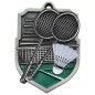 Duży medal tłoczony Badminton z tabliczką oraz szarfą