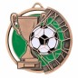 Duży medal tłoczony piłka nożna z tabliczką oraz szarfą Duży medal tłoczony piłka nożna z tabliczką oraz szarfą