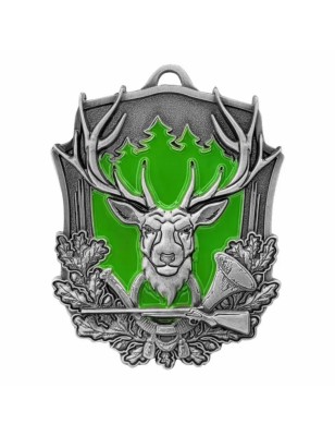 Masywny Medal Myśliwski Tłoczony z Jeleniem