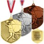 Medal koszykarski odlewany koszykówka z grawerem i szarfą Medal koszykarski odlewany koszykówka z grawerem i szarfą