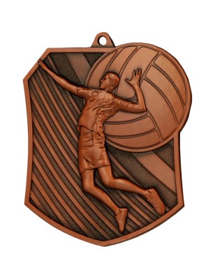 Medal siatkarski odlewany duży siatkówka | z wklejką i szarfą