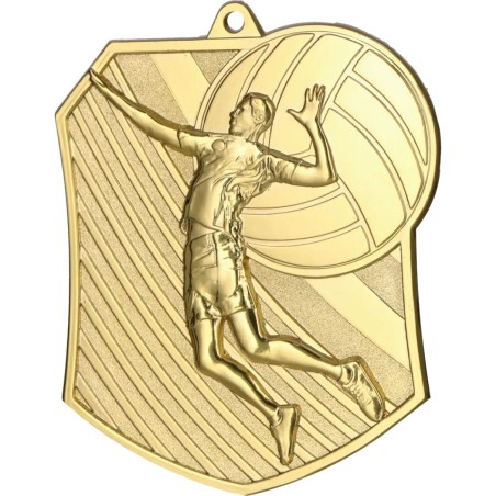 Medal siatkówka siatkarski odlewany duży pamiątkowy z wklejką i szarfą