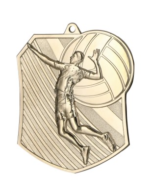 Medal siatkarski odlewany duży siatkówka | z wklejką i szarfą