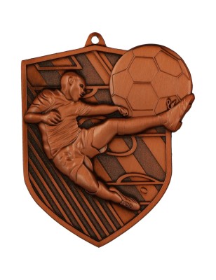Medal piłkarski odlewany duży piłka nożna | z grawerką i szarfą