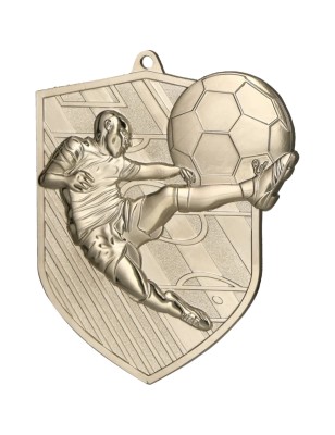 Medal piłkarski odlewany duży piłka nożna | z grawerką i szarfą