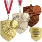 Medal piłkarski odlewany duży piłka nożna | z grawerką i szarfą Medal piłkarski odlewany duży piłka nożna | z grawerką i szarfą