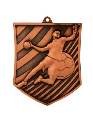 Medal piłka ręczna odlewany duży szczypiorniak | z tabliczką i szarfą
