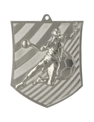 Medal piłka ręczna odlewany duży szczypiorniak | z tabliczką i szarfą