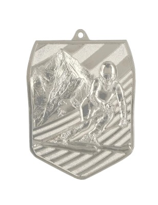 Medal narciarski odlewany duży narciarstwo | z wklejką i szarfą