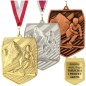 Medal narciarski odlewany duży pamiątkowy z wklejką i szarfą Medal narciarski odlewany duży pamiątkowy z wklejką i szarfą