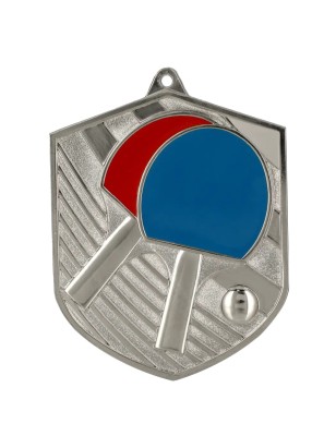 Medal tenis stołowy odlewany duży z emalią z grawerem i szarfą