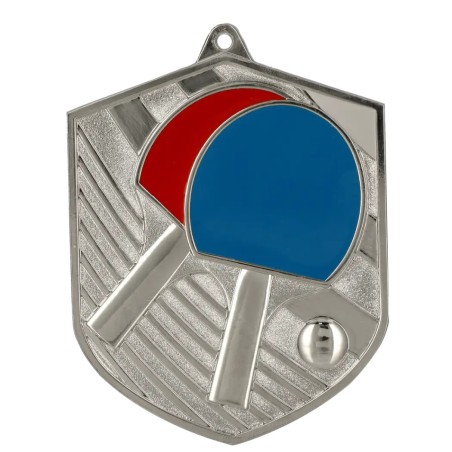 Medal tenis stołowy odlewany duży z emalią z grawerem i szarfą