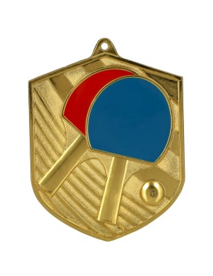 Medal tenis stołowy odlewany duży z emalią ping-pong | z grawerem i szarfą