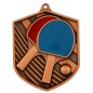 Medal tenis stołowy odlewany duży z emalią z grawerem i szarfą Medal tenis stołowy odlewany duży z emalią z grawerem i szarfą