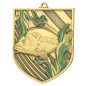 Medal wędkarski odlewany duży z emalią z wklejką i szarfą Medal wędkarski odlewany duży z emalią z wklejką i szarfą