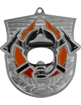 Medal strażacki odlewany duży straż pożarna | z wklejką i szarfą