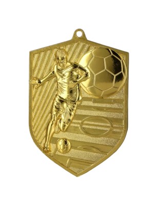 Medal piłkarski odlewany duży mistrzowski z grawerem i szarfą