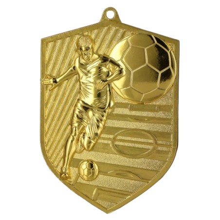 Medal piłkarski odlewany duży mistrzowski z grawerem i szarfą