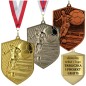 Medal piłkarski odlewany duży mistrzowski z grawerem i szarfą Medal piłkarski odlewany duży mistrzowski z grawerem i szarfą